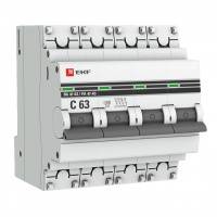 Автоматический выключатель 4P 2А (C) 4,5kA ВА 47-63 EKF PROxima