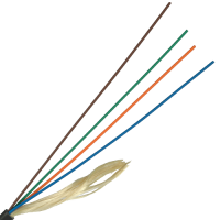 Оптоволоконный кабель FTTH Drop, плоский,  FRP, нг(А)-HF, 4 волокна, OS2 Ultra, черный