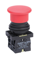 Кнопка управления "Грибок" Φ30мм（2）с фиксации  NP2-BS445 без подсветки красная 1НЗ +1НО IP40 (CHINT)