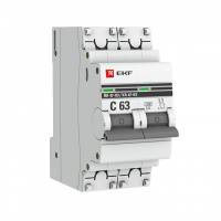 Автоматический выключатель 2P 50А (D) 6кА ВА 47-63 EKF PROxima mcb4763-6-2-50D-pro mcb4763-6-2-50D-pro