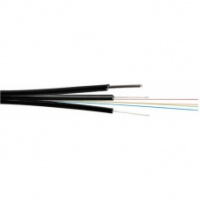 Оптический кабель FTTH Drop с тросом, плоский,  FRP, нг(А)-HF, 4 волокна, OS2 Ultra, черный