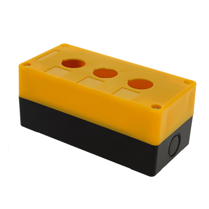 Корпус КП103 пластиковый 3 кнопки желтый EKF PROxima