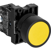Кнопка управления NP2-EA51 без подсветки желтая 1НО IP40 (CHINT)