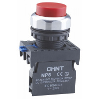 Кнопка управления NP8-01GN/4 без подсветки красная 1НЗ IP65 (R)(CHINT)