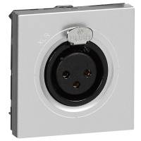 Розетка Mosaic XLR 1 модуль алюминий Legrand Розетка Mosaic XLR 1 модуль алюминий Legrand