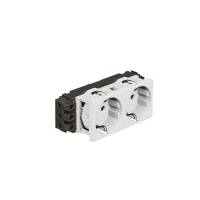 Розетка Mosaic 4 модуля 2Х2К+З немецкий стандарт Legrand Розетка Mosaic 4 модуля 2Х2К+З немецкий стандарт Legrand