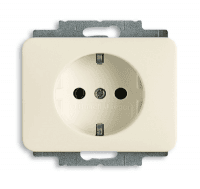 Розетка Schuko, слоновая кость ABB Розетка Schuko, слоновая кость ABB