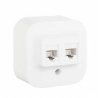 Розетка 2XRJ45 категория 5е UTP белая Legrand Розетка 2XRJ45 категория 5е UTP белая Legrand