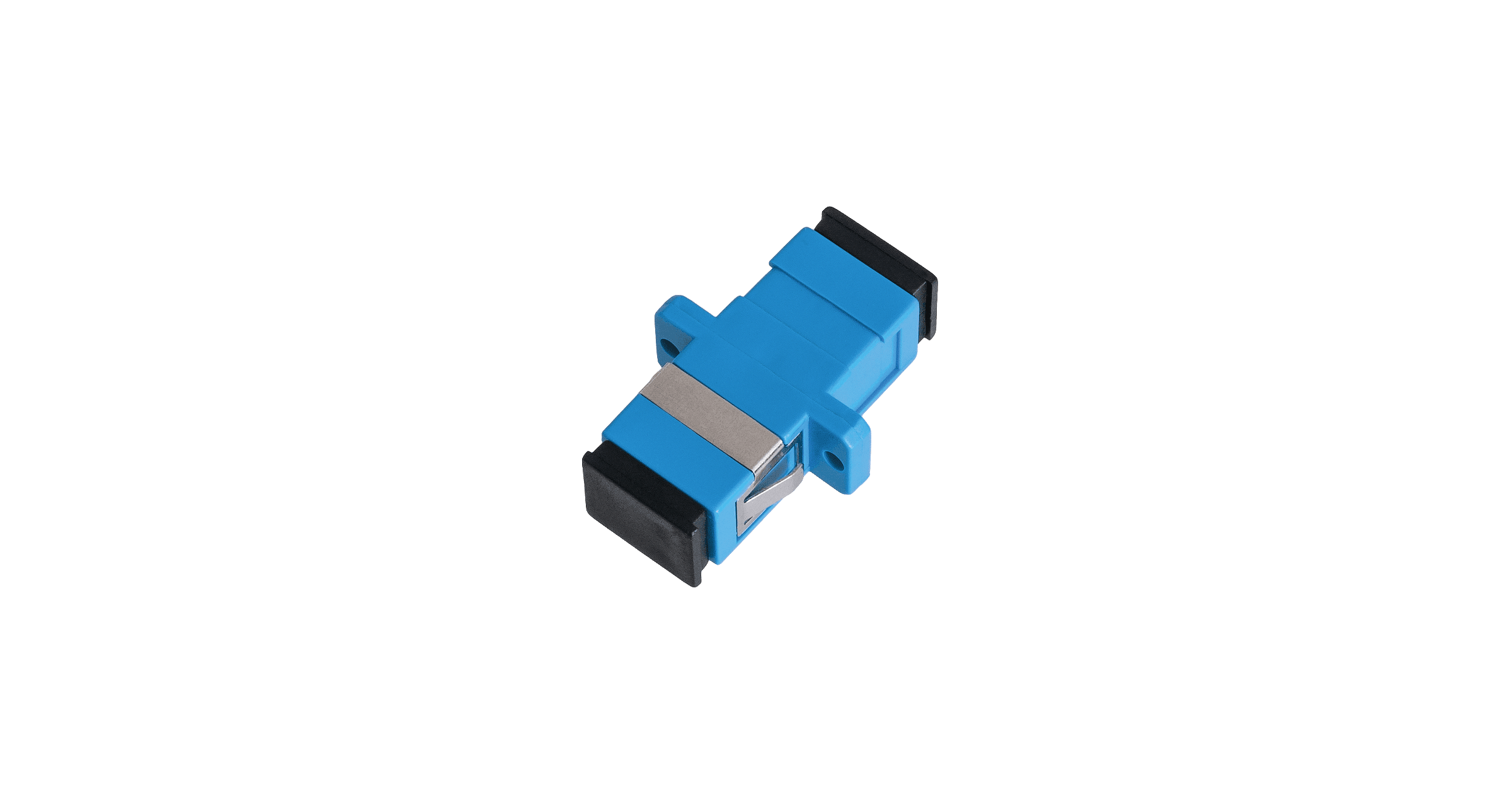 Адаптер NIKOMAX волоконно-оптический, соединительный, одномодовый, SC/UPC-SC/UPC, одинарный, пластиковый, синий, уп-ка 2шт.