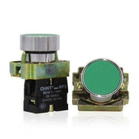 Кнопка управления NP2-BA35 без подсветки зеленая, 1НЗ +1НО IP40 (R)(CHINT)
