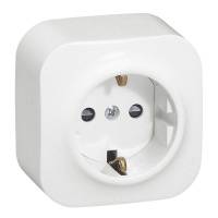 Розетка 2К+З без шторок белая Legrand Розетка 2К+З без шторок белая Legrand