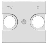 Накладка для TV-R розетки, 2-модульная, серия Zenit, цвет серебристый ABB Накладка для TV-R розетки, 2-модульная, серия Zenit, цвет серебристый ABB