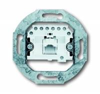 Механизм 1-постовой телефонной розетки 8 полюсов RJ 11/12, RJ 45, ISDN, категория 3 ABB Механизм 1-постовой телефонной розетки 8 полюсов RJ 11/12, RJ 45, ISDN, категория 3 ABB