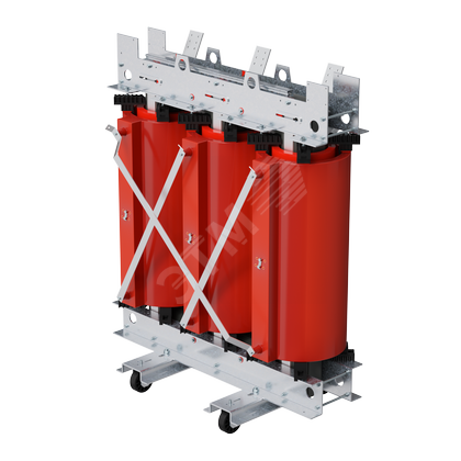 Трехфазный силовой трансформатор с литой изоляцией сухого типа мощностью2000 кВА  класс напряжения 6/0,4 кВ D/Yn–11, IP0