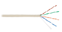 Кабель NIKOLAN U/UTP 4 пары, Кат.5e (Класс D), тест по ISO/IEC, 100МГц, одножильный, BC (чистая медь), 24AWG (0,511мм), внутренний, PVC нг(А), слоновая кость, 305м - гарантия: 5 лет расширенная / 25 лет системная