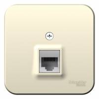 Розетка наружная Blanca компьютерная RJ45, категория 5E, с изоляционной пластиной, молочный Schneider Electric Розетка наружная Blanca компьютерная RJ45, категория 5E, с изоляционной пластиной, молочный Schneider Electric