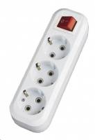 Колодка Стандарт 3 гнезда 10А/2,2кВт c выключателем и заземлением Simple EKF Electrotechnica Колодка Стандарт 3 гнезда 10А/2,2кВт c выключателем и заземлением Simple EKF Electrotechnica