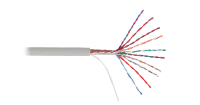 Кабель NIKOLAN U/UTP 10 пар, Кат.5 (Класс D), 100МГц, одножильный, BC (чистая медь), 24AWG (0,50мм), внутренний, PVC нг(А), серый, 305м - гарантия: 1 год