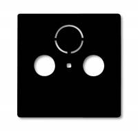 Плата центральная (накладка) для ТВ-розеток, серия Basic 55, цвет черный ABB Плата центральная (накладка) для ТВ-розеток, серия Basic 55, цвет черный ABB