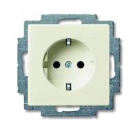 Розетка Schuko 16А 250В, серия Basic 55, цвет белый ABB Розетка Schuko 16А 250В, серия Basic 55, цвет белый ABB