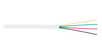 Кабель NIKOLAN телефонный, плоский, 4 многожильных проводника, BC (чистая медь), 26AWG (7х0,16мм), внутренний, PVC, белый, 100м - гарантия: 1 год