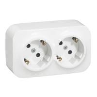 Розетка 2X2К+З со шторками белая Legrand Розетка 2X2К+З со шторками белая Legrand