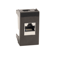 Розетка RJ-45 категория 5E, Viva, 1 модуль, черная DKC Розетка RJ-45 категория 5E, Viva, 1 модуль, черная DKC