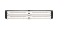 Коммутационная панель NIKOMAX 110 типа, 19", 2U, 200 пар, со cъемной этикеткой, белая с черным основанием