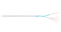 Кабель NIKOLAN U/UTP 1 пара, Кат.3 (Класс С), 16МГц, многожильный, BC (чистая медь), 24AWG (7х0,192мм), внутренний, PVC нг(А), светло-серый, 305м - гарантия: 1 год