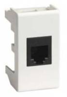 Розетка компьютерная RJ45 категория 6A (8P8C, Hyperline, Dual IDC: 110&Krone) Viva, белая, 1 модуль DKC Розетка компьютерная RJ45 категория 6A (8P8C, Hyperline, Dual IDC: 110&Krone) Viva, белая, 1 модуль DKC
