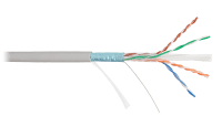 Кабель NIKOLAN F/UTP 4 пары, Кат.6 (Класс E), тест по ISO/IEC, 250МГц, одножильный, BC (чистая медь), 23AWG (0,57мм), внутренний, PVC нг(А), серый, 305м - гарантия: 1 год / 10 лет системная
