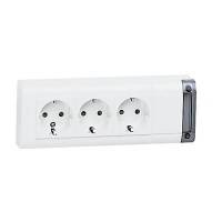 Блок розеточный 3х2К+З 16А немецкий стандарт Legrand Блок розеточный 3х2К+З 16А немецкий стандарт Legrand