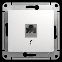 Розетка Glossa телефонная RJ11, механизм, белый Schneider Electric Розетка Glossa телефонная RJ11, механизм, белый Schneider Electric