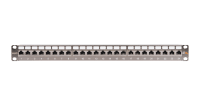 Коммутационная панель NIKOMAX 19", 1U, 24 порта, Кат.6a (Класс Ea), 500МГц, RJ45/8P8C, 110/KRONE, T568B, полный экран, с органайзером, металлик - гарантия: 5 лет расширенная / 25 лет системная