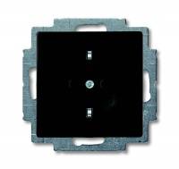 Розетка Schuko 16А 250В, серия Basic 55, цвет черный ABB Розетка Schuko 16А 250В, серия Basic 55, цвет черный ABB