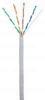 Кабель NETLAN U/UTP 4 пары, Кат.5e (Класс D), 100МГц, одножильный, BC (чистая медь), внутренний, PVC нг(B), серый, 100м Кабель NETLAN U/UTP 4 пары, Кат.5e (Класс D), 100МГц, одножильный, BC (чистая медь), внутренний, PVC нг(B), серый, 100м