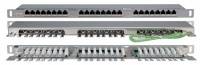 Патч-панель высокой плотности 19", 0.5U, 24 порта RJ-45, категория 5E, Dual IDC, экранированная Патч-панель высокой плотности 19", 0.5U, 24 порта RJ-45, категория 5E, Dual IDC, экранированная