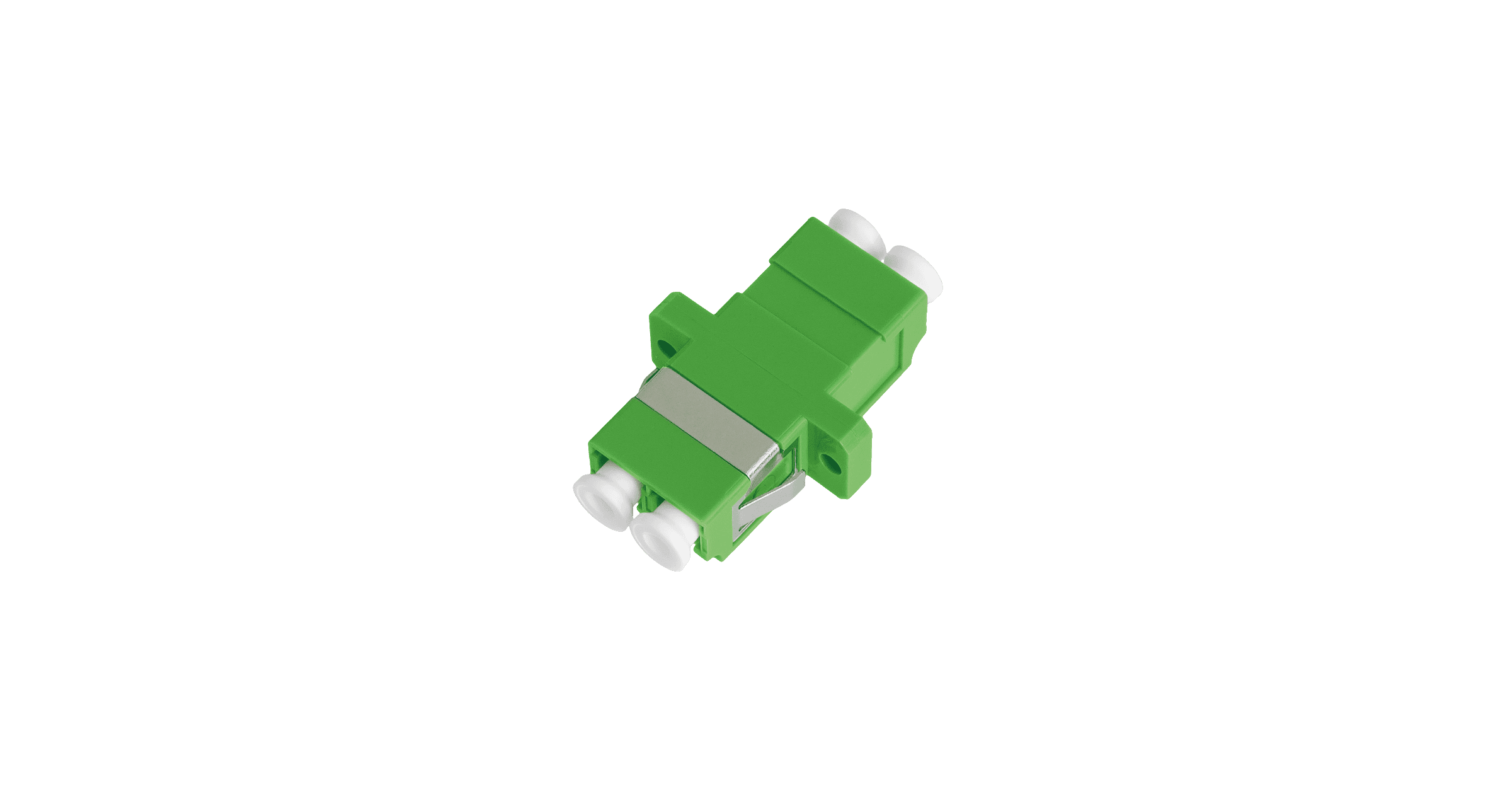 Адаптер NIKOMAX волоконно-оптический, соединительный, одномодовый, LC/APC-LC/APC, двойной, пластиковый, зеленый, уп-ка 2шт.