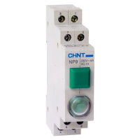 Кнопка модульная NP9-10D3/1 с подсветкой, 1НО, AC/DC230В, зеленая(CHINT)