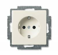 Розетка Schuko 16А 250В, с винтовыми клеммами, серия Basic 55, цвет слоновая кость ABB Розетка Schuko 16А 250В, с винтовыми клеммами, серия Basic 55, цвет слоновая кость ABB