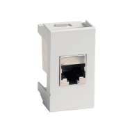 Розетка RJ-45 категория 6, экранированная, Viva, 1 модуль, серая DKC Розетка RJ-45 категория 6, экранированная, Viva, 1 модуль, серая DKC
