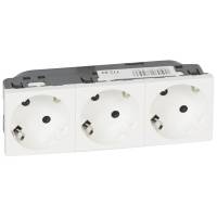 Розетка Mosaic 3Х2К+З немецкий стандарт 45° Legrand Розетка Mosaic 3Х2К+З немецкий стандарт 45° Legrand