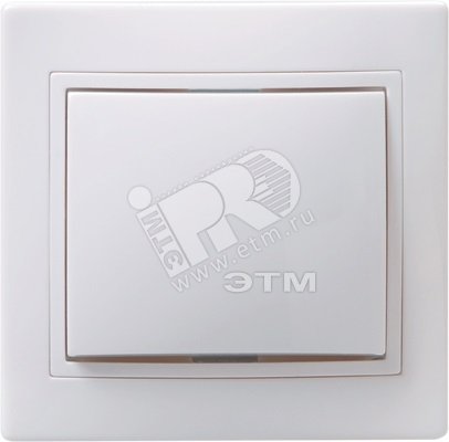 ВСк10-1-0-КБ Выключатель 1кл кноп. 10А КВАРТА (белый)