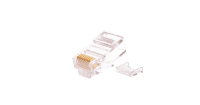 Коннектор NIKOMAX RJ45/8P8C под витую пару, Кат.5e (Класс D), 100МГц, покрытие 50мкд, универсальные ножи, неэкранированный, со вставкой, круглый ввод, уп-ка 100шт. Коннектор NIKOMAX RJ45/8P8C под витую пару, Кат.5e (Класс D), 100МГц, покрытие 50мкд, универсальные ножи, неэкранированный, со вставкой, круглый ввод, уп-ка 100шт.