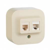 Розетка RJ11+RJ45 5UTP слоновая кость Legrand Розетка RJ11+RJ45 5UTP слоновая кость Legrand