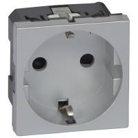 Розетка Mosaic 2К+З немецкий стандарт, винтовые зажимы, алюминий Legrand Розетка Mosaic 2К+З немецкий стандарт, винтовые зажимы, алюминий Legrand