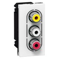 Розетка аудио стерео видео 3 RCA Legrand Розетка аудио стерео видео 3 RCA Legrand