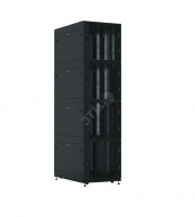 Шкаф серверный ПРОФ напольный колокейшн 44U (600 × 1000) 4 секции, дверь перф. 2 шт., черный, в сборе