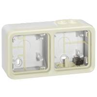 Коробка Plexo 2 поста горизонтальная белая Legrand Коробка Plexo 2 поста горизонтальная белая Legrand
