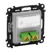 Розетка оптволокно 2SC APC Valena Life алюминий Legrand Розетка оптволокно 2SC APC Valena Life алюминий Legrand